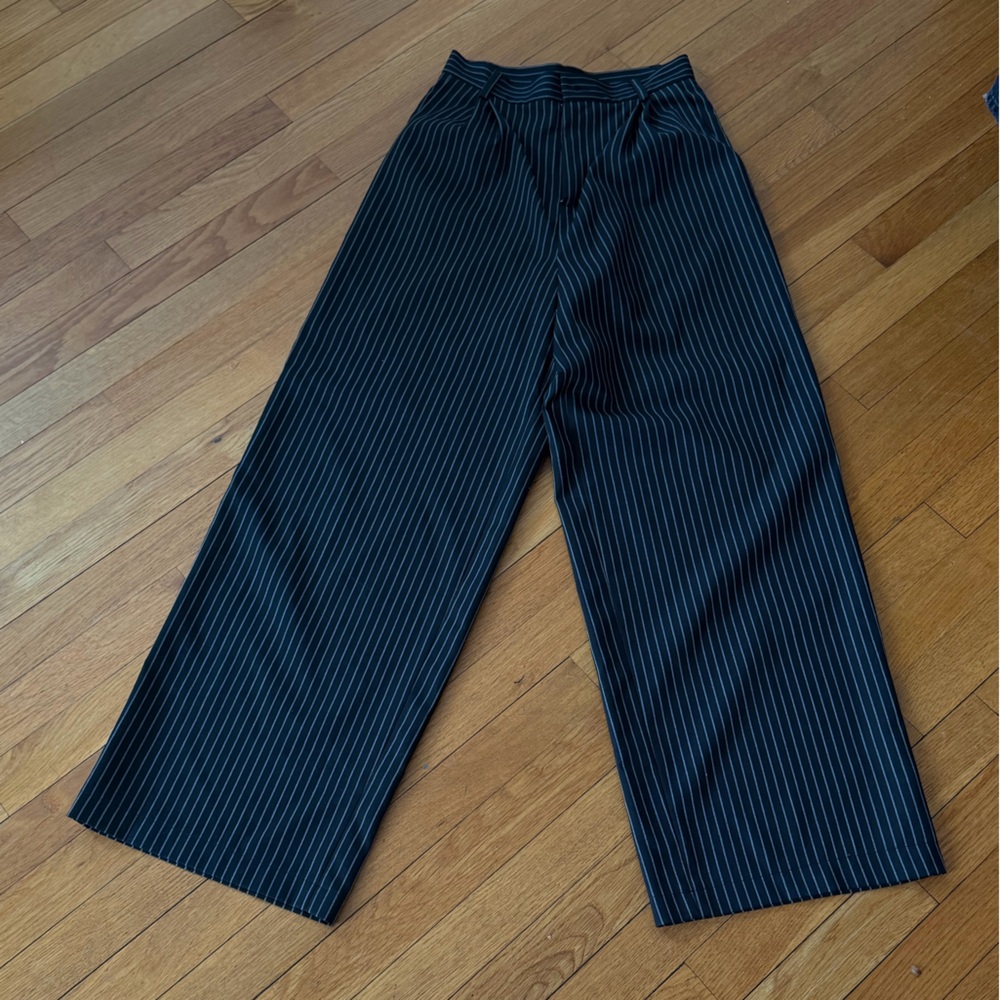 Black Striped Pants